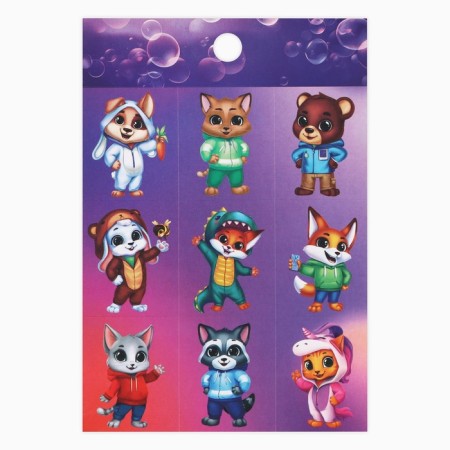 A set of paper stickers "Fiction", 10 pieces, 11 x 15.5 cm-5