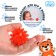 Massage ball Onlytop "Hedgehog", d = 4.5 cm, red color