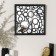 Wall mirror "fish", mirror surface 34.5 × 34.5 cm, black color