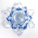 Souvenir glass "Lotus Crystal Troundword Blue Rainbow" D = 11 cm