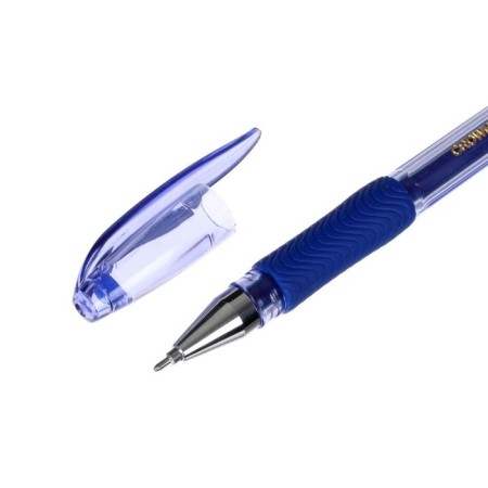 Gel pen Crown Hjr-500rnb, blue ink, node 0.7 mm, rubber emphasis-6