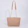 Zipper bag with lightning, beige color