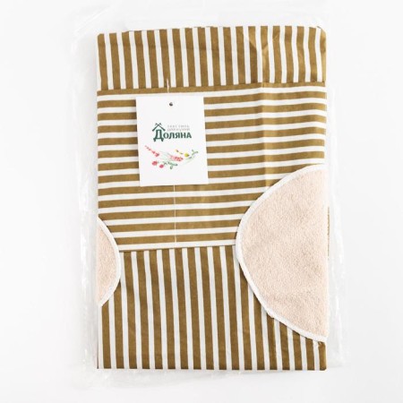 Apron of the Dilyana with stripes in strip centered green, 70*65 cm, 100% p/e-7