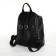City backpack on lightning, from artificial leather, black color