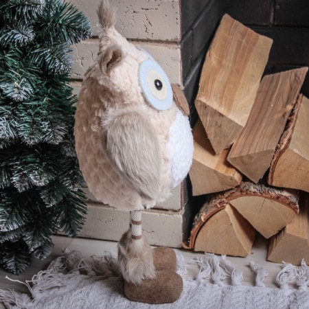 Interior doll "Owl with striped legs" 37 cm-1
