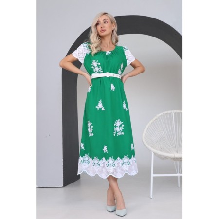Women's dress, size 46, green color-3
