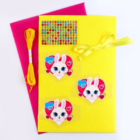 Set for creating a box of felt "Favorite Bunny" with a thermonacle-2