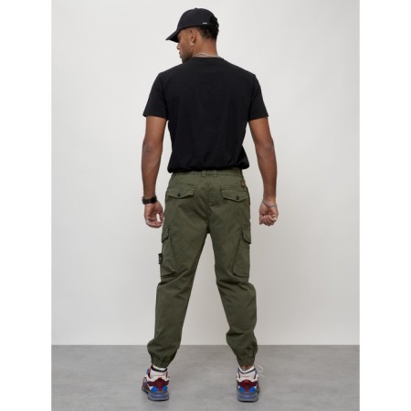 Cargo jeans men, size 48, khaki color-7