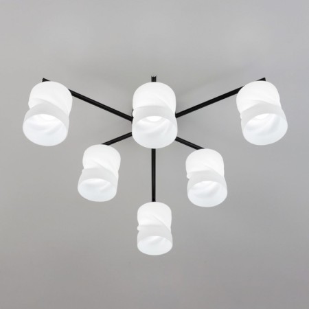 Citilux ceiling chandelier "NILS" CL132165, 6x60W, E27, Black Color Black-14