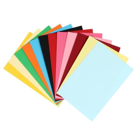 Cardboard of color two -way A4, tinted in mass, 24 sheets, 12 colors, 220 g/m2-3