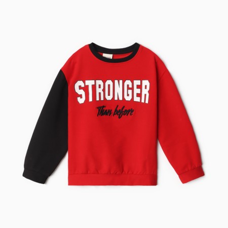 Jumper for the boy Minaku: Exclusive Print, red color, height 128 cm-4