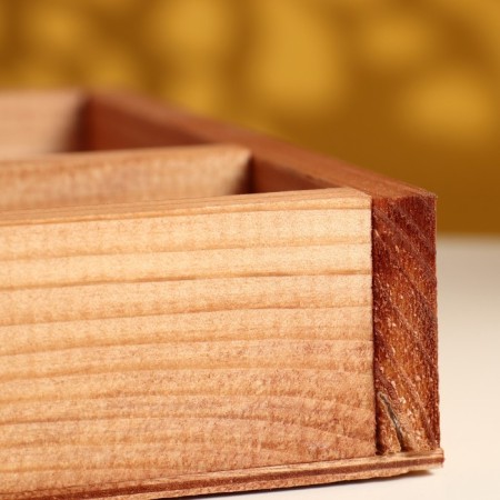 Wooden Kashpo 25.5 × 20 × 4.5 cm "Makarunas", mokko give beautifully-1