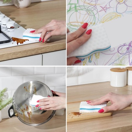 Melamin sponge with a foam layer, 10 × 6 × 2.5 cm, color mix-8
