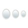 QWERTY mirrors “Naples”, wall -mounted, 3 pcs, d = 26 cm, white color