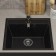 Kitchen carrier made of stone Uperwood Econ UPD-408, 004, rectangular, color 004 Black matte 1030246