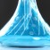 Hookah 72 cm, 1 pipe, blue, chrome mine