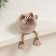 Souvenir Ceramics "Round cat with hanging paws" 4.9x4.8x5.3 cm