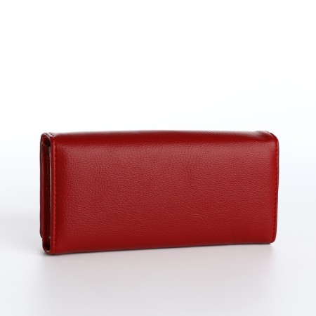 Women's wallet on magnet, red color-1