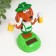 Plastic pendulum from the solar battery "dog with beer circles" 10.5x9.3x6 cm mix