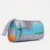 Lightning cosmetic bag, gray/turquoise color