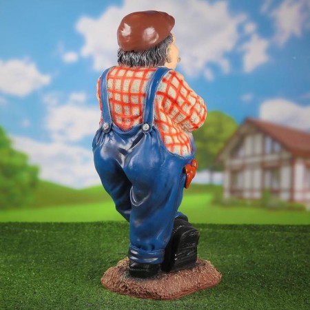Garden figure "A man with a shovel" 22x26x66cm mix-5