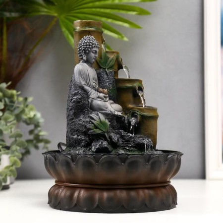 The desktop fountain from the network "Gray Buddha and Bamboo Fountain" 28x20.5x20.5 cm-2