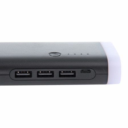 Oxion external battery, 3 USB, 10,000 mAh, Li-Ion, 2 A, plastic, black-3