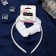 Hair set "Emilia" (elastic band, rim 1.5 cm) classic, white