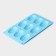 The form for baking the share "Underwater world. Shell ”, silicone, 28 × 17 × 2 cm, 9 cells (6.7 × 4.5 × 1.3 cm), blue color