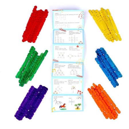 Designer "Repeat on the sample", colored sticks-3