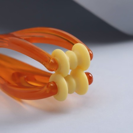 Fingers massage, 14.5 × 3.8 × 3.2 cm, 2 videos, orange color-4