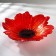Serving dish "poppies", d = 30 cm, red color