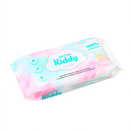 Wet Cottokiddy napkins for children, with cotton, 48 pcs.-2