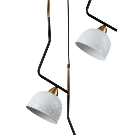Suspended Indigo lamp, 10005/3p Black. 3x40W, E27, 450x450x655/2190 mm, white color-2