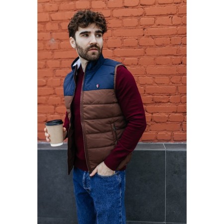 Male ise vest, size 46, brown color