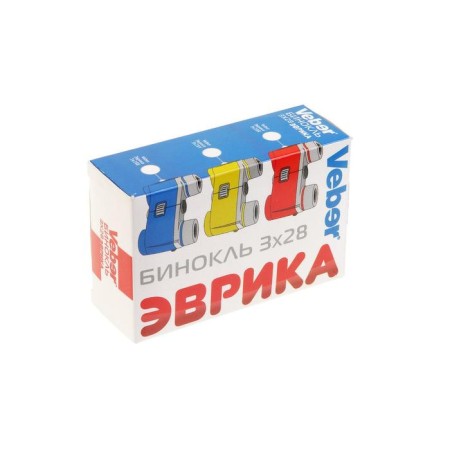 Children's binoculars VEBER EURKA, 3 × 28B, blue color-4