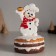 Polystone souvenir "Poil -gingerbread in the glaze, with cake" 9x9x14.5 cm