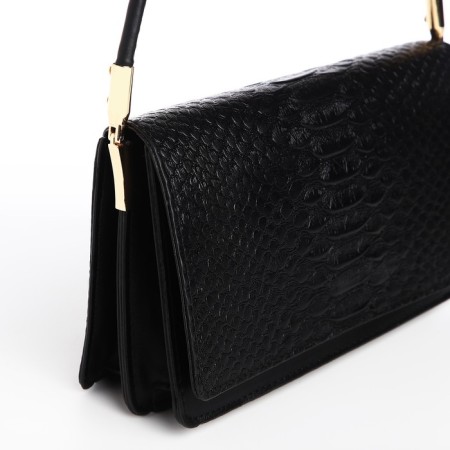 Bag Women's Baget on the valve, black color-4