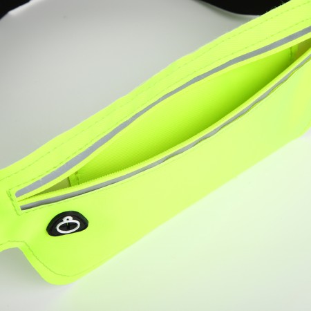Lightning waist bag, reflective elements, green color-4