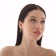 Classic rehearsal earrings, d = 2.5 cm, silver color