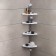 Corner regiment 4-tier Elagia, 24 × 24 × 98.2 cm, white color