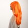 Carnival wig, long straight hair, orange color, 120 g