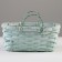 Wicker basket, d26 x 13 x 11 cm, green, bamboo