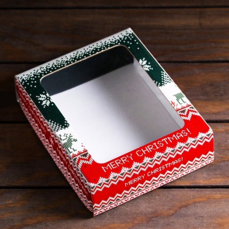Gift box, lid is, with the Scandinavia window, 18 x 15 x 5 cm-2