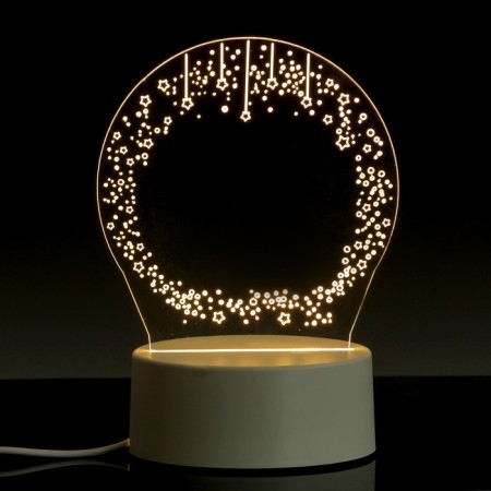Light tablet for drawing in the dark, circle, plastic-1