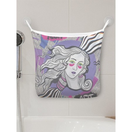 Organizer in a bath on suction cups "Graffiti Venus", for storing toys and trifles, size 33x39 cm