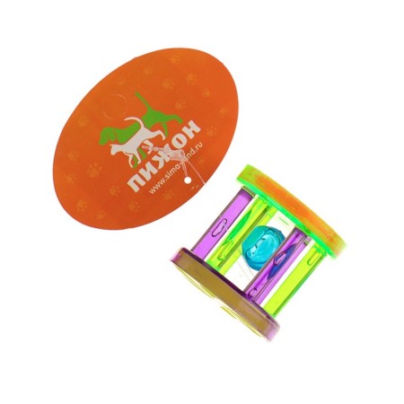 Игрушка для кошек с бубенчиком "Арена", 4 см, микс цветов-4