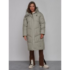 Coat insulated winter female, size 44, green color