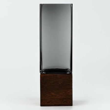 Forest Vase "Forest" made of gray glass 25.5 × 8 × 8 cm