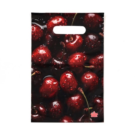 Package "Cherry", polyethylene with a cut pen, 20x30 cm, 30 μm